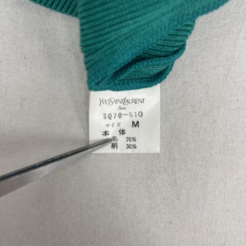 イヴサンローラン Yves Saint Laurent ニット、セーター 長袖 金ボタン ウール ロング カーディガン ニット コート M 緑 / グリーン / green レディース USED 古着 中古 50157963