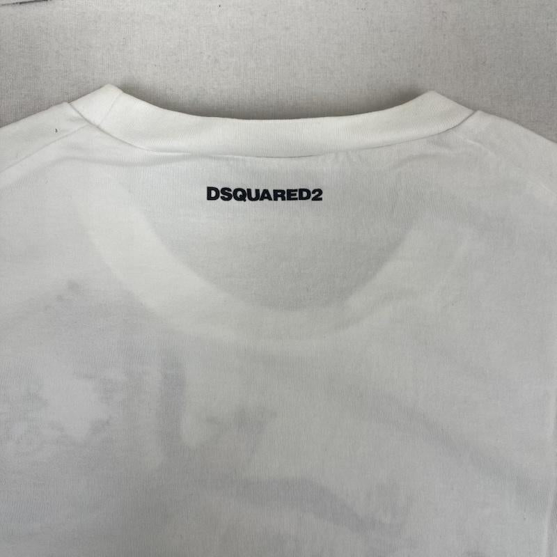 ディースクエアード DSQUARED2 Tシャツ 半袖 ポルトガル製 Chic Dan fit printed Tシャツ S 白 / ホワイト / white メンズ USED 古着 中古 50157974