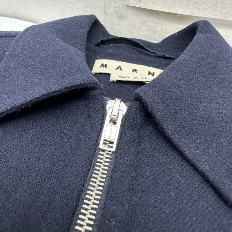 マルニ MARNI ジャケット、上着 ジャンパー、ブルゾン 20AW ウール ダブルフェイス ジップアップ ジャケット JUMU0002A0 44 紺 / ネイビー / navy メンズ USED 古着 中古 50157975