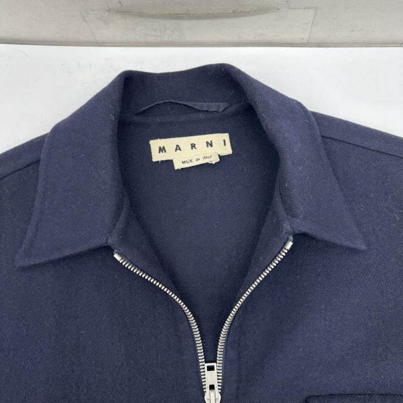 マルニ MARNI ジャケット、上着 ジャンパー、ブルゾン 20AW ウール ダブルフェイス ジップアップ ジャケット JUMU0002A0 44 紺 / ネイビー / navy メンズ USED 古着 中古 50157975