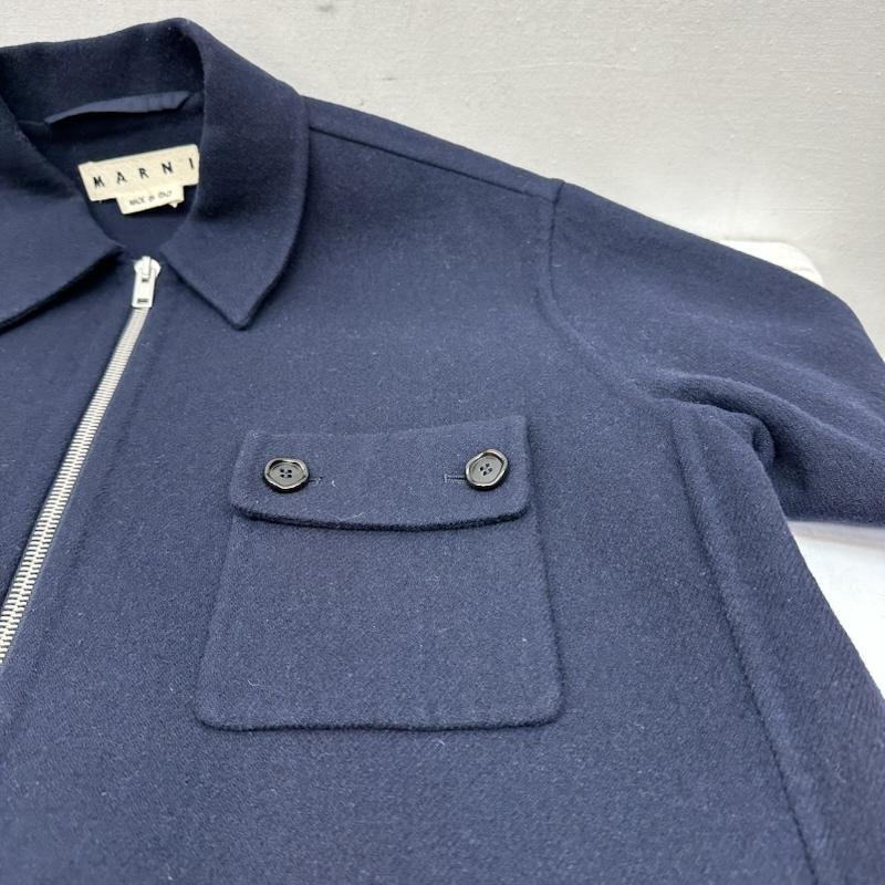 マルニ MARNI ジャケット、上着 ジャンパー、ブルゾン 20AW ウール ダブルフェイス ジップアップ ジャケット JUMU0002A0 44 紺 / ネイビー / navy メンズ USED 古着 中古 50157975