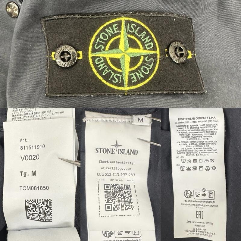ストーンアイランド STONE ISLAND ジャケット、上着 ジャンパー、ブルゾン 24AW シャツ ジャケット 811511910 M 紺 / ネイビー / navy メンズ USED 古着 中古 50157977