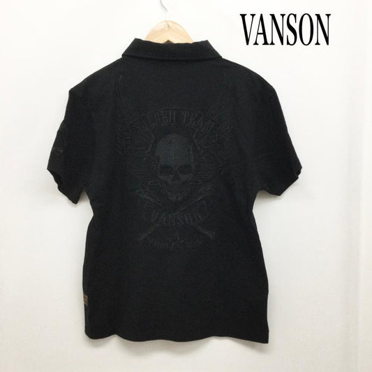 ヴァンソン VANSON ポロシャツ 半袖 vanson ポロシャツ SACRED TEAM L 刺繍 黒 / ブラック / black メンズ USED 古着 中古 50157989