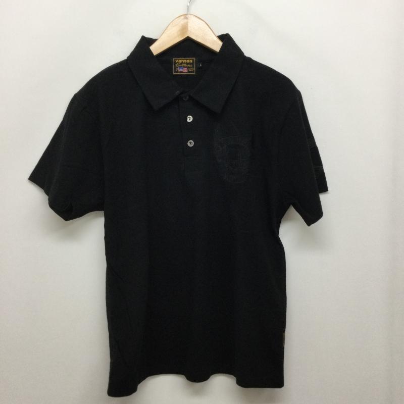 ヴァンソン VANSON ポロシャツ 半袖 vanson ポロシャツ SACRED TEAM L 刺繍 黒 / ブラック / black メンズ USED 古着 中古 50157989