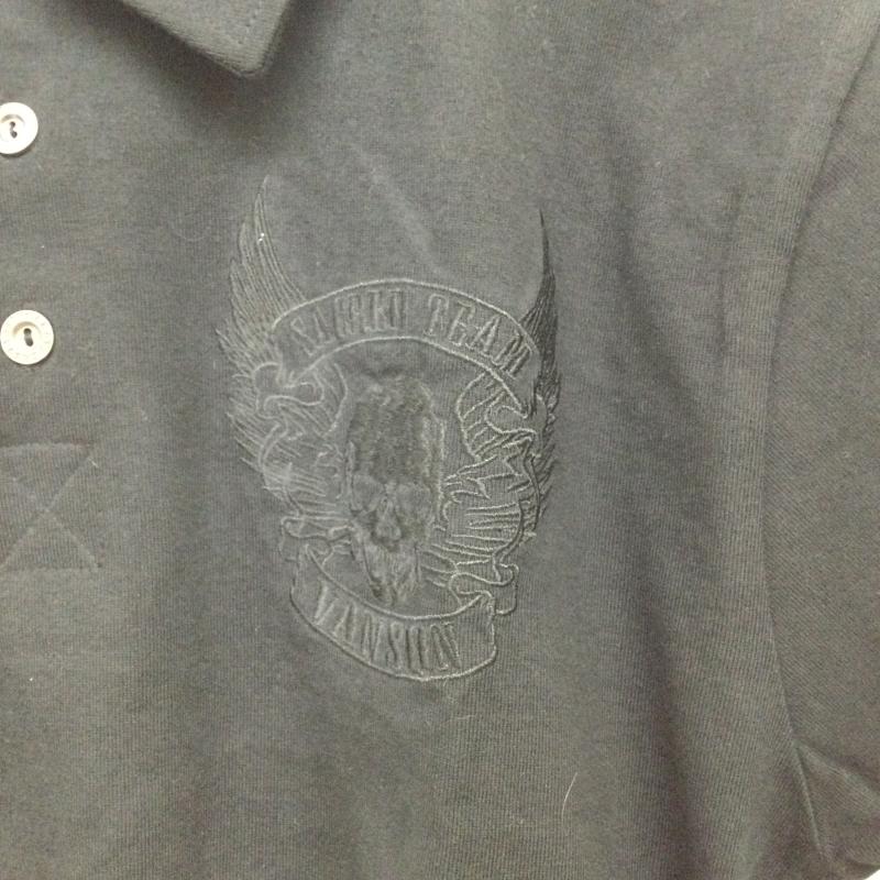 ヴァンソン VANSON ポロシャツ 半袖 vanson ポロシャツ SACRED TEAM L 刺繍 黒 / ブラック / black メンズ USED 古着 中古 50157989