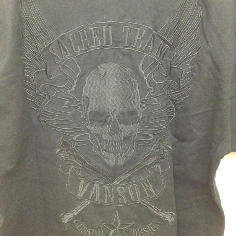 ヴァンソン VANSON ポロシャツ 半袖 vanson ポロシャツ SACRED TEAM L 刺繍 黒 / ブラック / black メンズ USED 古着 中古 50157989