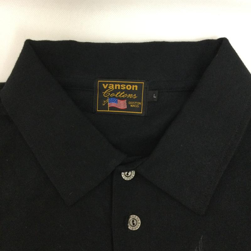 ヴァンソン VANSON ポロシャツ 半袖 vanson ポロシャツ SACRED TEAM L 刺繍 黒 / ブラック / black メンズ USED 古着 中古 50157989