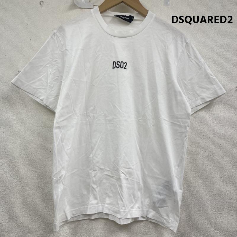 ディースクエアード DSQUARED2 Tシャツ 半袖 イタリア製 DSQ2 ロゴ プリント クルーネック Tシャツ S 白 / ホワイト / white メンズ USED 古着 中古 50157998