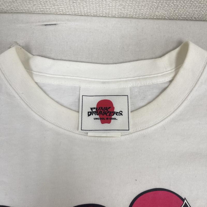 パンクドランカーズ PUNK DRUNKERS Tシャツ 半袖 スーパー戦隊 コラボ ピンク大集合TEE プリント Tシャツ L 白 / ホワイト / white メンズ USED 古着 中古 50157999