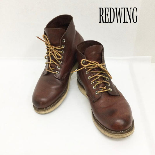レッドウィング RED WING ブーツ ショートブーツ レッドウィング REDWING 9105 6INCH ROUND TOE BOOT RED BROWN D ワイズ 6インチ ラウンドトゥ ブーツ ワークブーツ US：9 茶 / ブラウン / brown メンズ USED 古着 中古 50158001