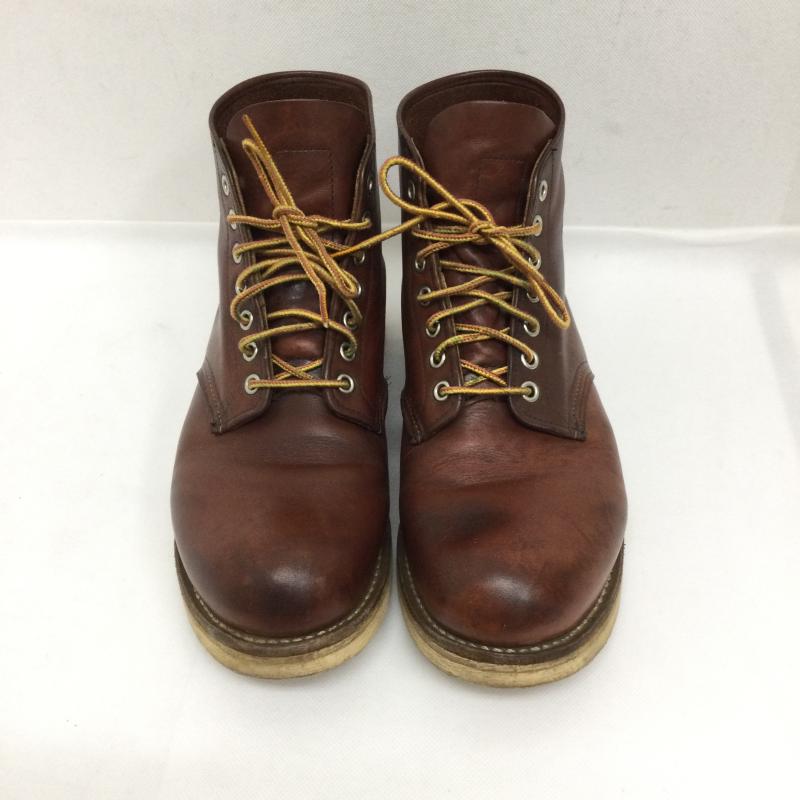 レッドウィング RED WING ブーツ ショートブーツ レッドウィング REDWING 9105 6INCH ROUND TOE BOOT RED BROWN D ワイズ 6インチ ラウンドトゥ ブーツ ワークブーツ US：9 茶 / ブラウン / brown メンズ USED 古着 中古 50158001