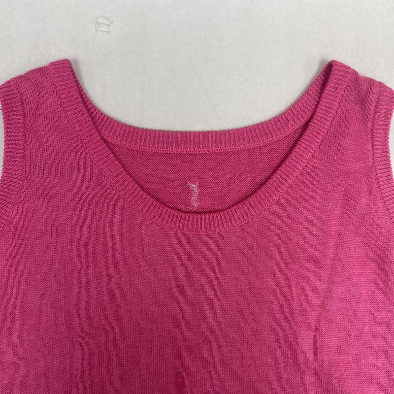 イヴサンローラン Yves Saint Laurent タンクトップ タンクトップ 麻 ノースリーブ 短丈 トップス sk91-338 桃 / ピンク / pink レディース USED 古着 中古 50158010