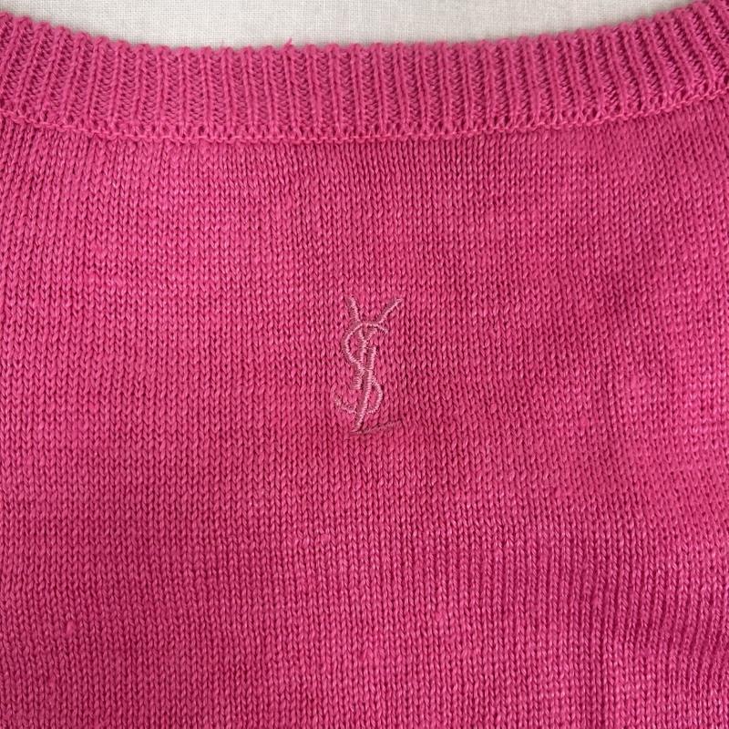イヴサンローラン Yves Saint Laurent タンクトップ タンクトップ 麻 ノースリーブ 短丈 トップス sk91-338 桃 / ピンク / pink レディース USED 古着 中古 50158010