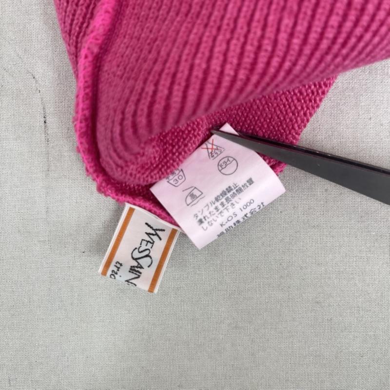 イヴサンローラン Yves Saint Laurent タンクトップ タンクトップ 麻 ノースリーブ 短丈 トップス sk91-338 桃 / ピンク / pink レディース USED 古着 中古 50158010