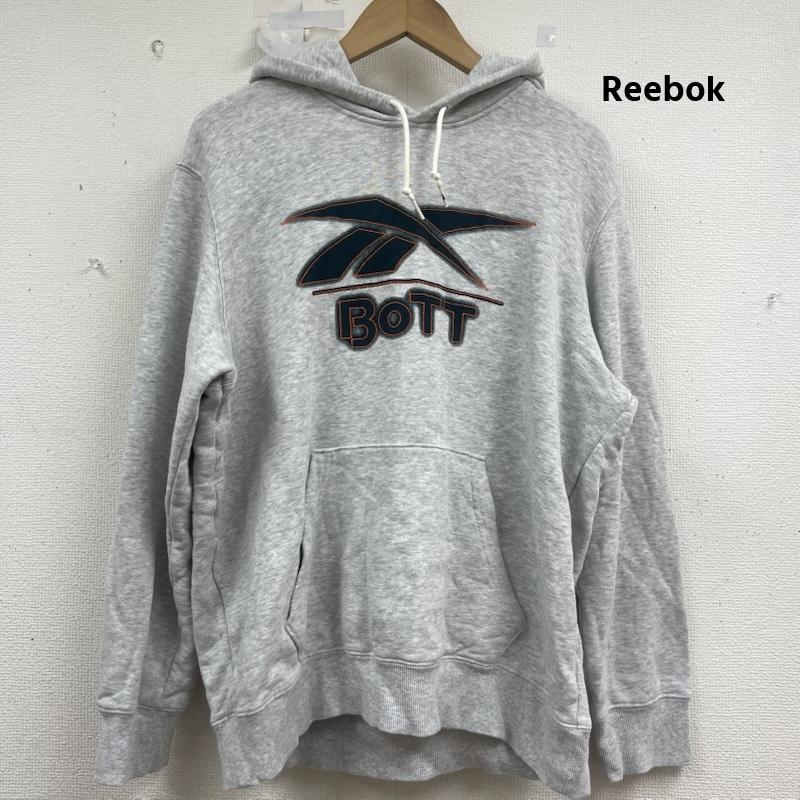 リーボック Reebok パーカー 長袖 BoTT コラボ ロゴ 刺繍 プルオーバー フーディー 灰 / グレー / gray メンズ USED 古着 中古 50158011