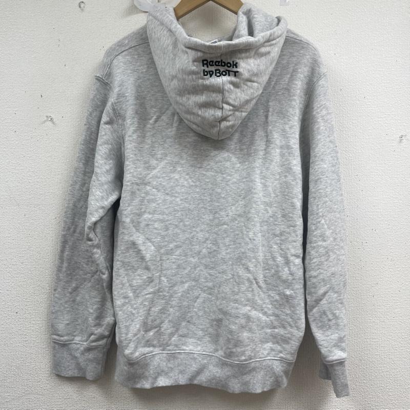 リーボック Reebok パーカー 長袖 BoTT コラボ ロゴ 刺繍 プルオーバー フーディー 灰 / グレー / gray メンズ USED 古着 中古 50158011
