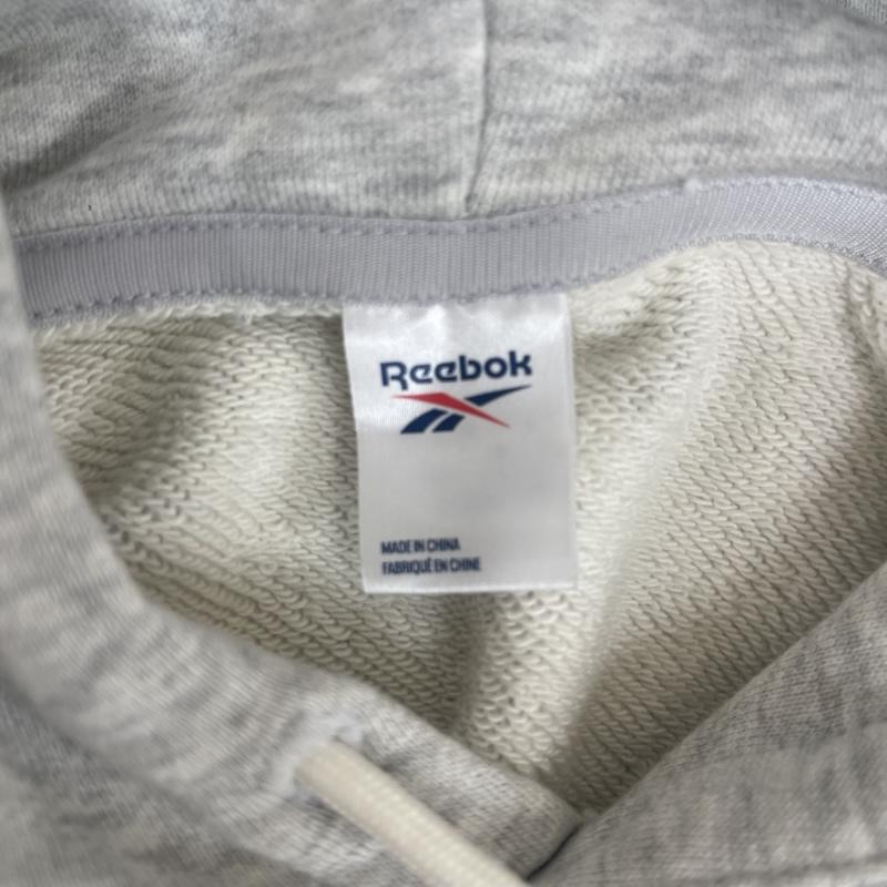 リーボック Reebok パーカー 長袖 BoTT コラボ ロゴ 刺繍 プルオーバー フーディー 灰 / グレー / gray メンズ USED 古着 中古 50158011