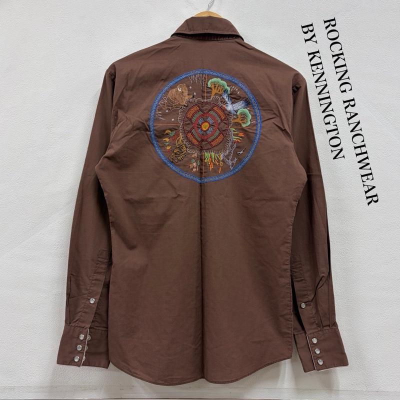 ヴィンテージ VINTAGE シャツ、ブラウス 長袖 70s 80s ヴィンテージ ウエスタン 長袖 シャツ 刺繍 Rocking Ranchwear S 総柄 茶 / ブラウン / brown X マルチカラー / マルチカラー / multicolor メンズ USED 古着 中古 50158014