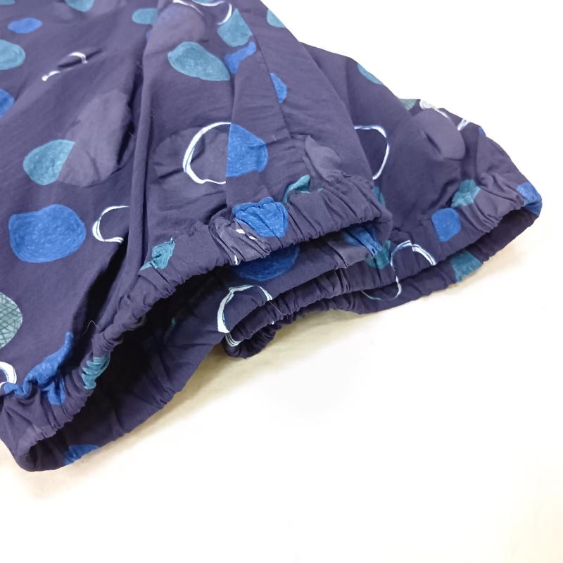古着 USED シャツ、ブラウス 半袖 NARU FACTORY フリルギャザーデザイン 水玉プリント 半袖シャツブラウス navy cotton100% size:1 1 ドット 紺 / ネイビー / navy レディース USED 古着 中古 50158033