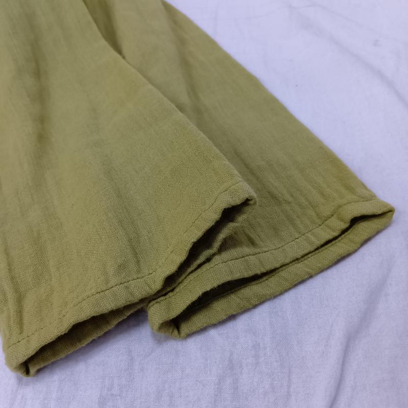 古着 USED シャツ、ブラウス 長袖 sisam ダブルガーゼ ボタンデザイン 長袖カットソー green - 無地 黄緑 / イエローグリーン / レディース USED 古着 中古 50158036