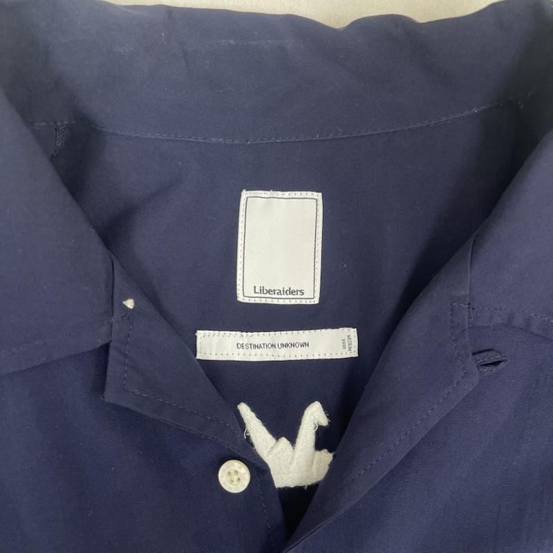 リベレイダース Liberaiders シャツ、ブラウス 半袖 花柄 両面 刺繍 シャツ レーヨン 732022407 紺 / ネイビー / navy メンズ USED 古着 中古 50158050