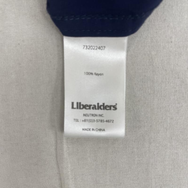 リベレイダース Liberaiders シャツ、ブラウス 半袖 花柄 両面 刺繍 シャツ レーヨン 732022407 紺 / ネイビー / navy メンズ USED 古着 中古 50158050