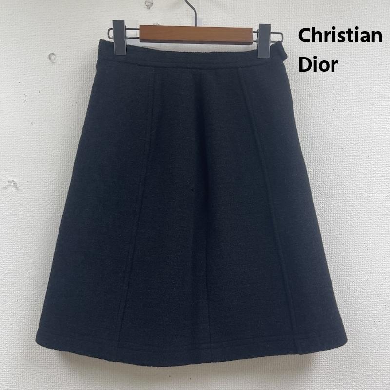 クリスチャンディオール Christian Dior スカート ひざ丈スカート Dior SPORTS タイト シルエット ウール スカート M 黒 / ブラック / black レディース USED 古着 中古 50158058