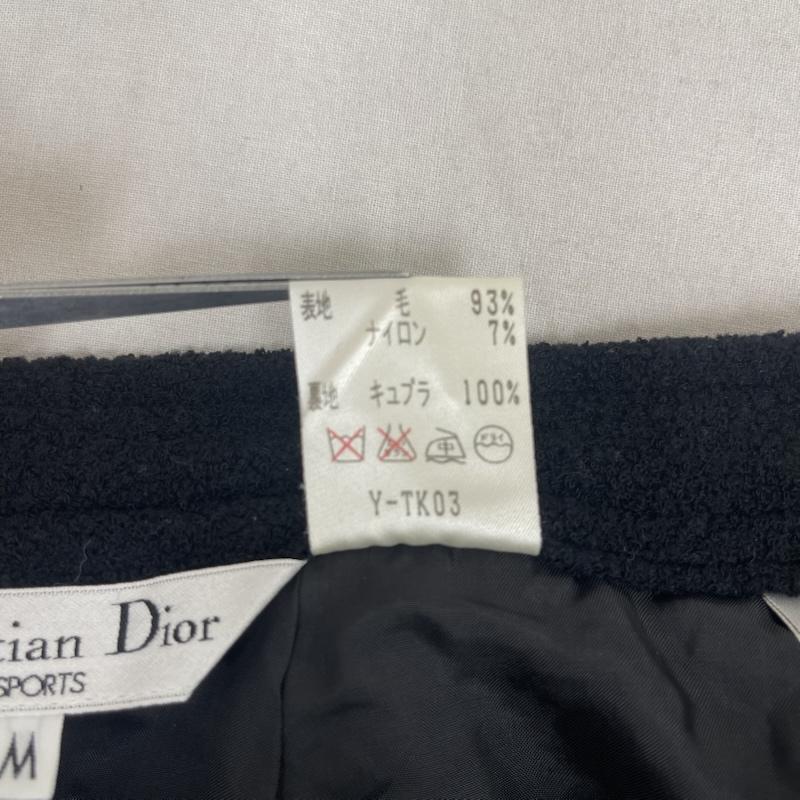 クリスチャンディオール Christian Dior スカート ひざ丈スカート Dior SPORTS タイト シルエット ウール スカート M 黒 / ブラック / black レディース USED 古着 中古 50158058
