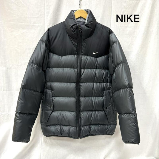 ナイキ NIKE ジャケット、上着 ダウンジャケット 444742-060 リバーシブルダウンジャケット L L ロゴ、文字 X 総柄 灰 / グレー / gray X チャコールグレー / チャコールグレー / メンズ USED 古着 中古 50158073