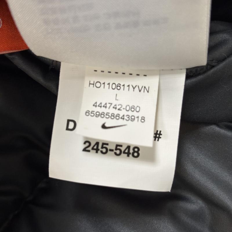 ナイキ NIKE ジャケット、上着 ダウンジャケット 444742-060 リバーシブルダウンジャケット L L ロゴ、文字 X 総柄 灰 / グレー / gray X チャコールグレー / チャコールグレー / メンズ USED 古着 中古 50158073