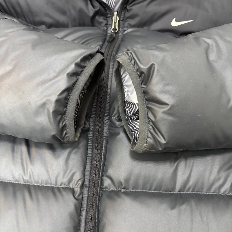ナイキ NIKE ジャケット、上着 ダウンジャケット 444742-060 リバーシブルダウンジャケット L L ロゴ、文字 X 総柄 灰 / グレー / gray X チャコールグレー / チャコールグレー / メンズ USED 古着 中古 50158073