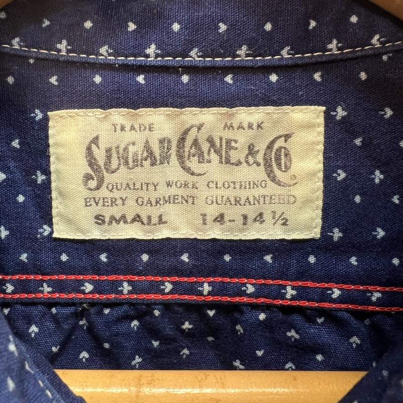 シュガーケーン SUGAR CANE シャツ、ブラウス 長袖 4.5oz インディゴ カジノ ストライプ ワーク シャツ SC28651 S メンズ USED 古着 中古 50158087