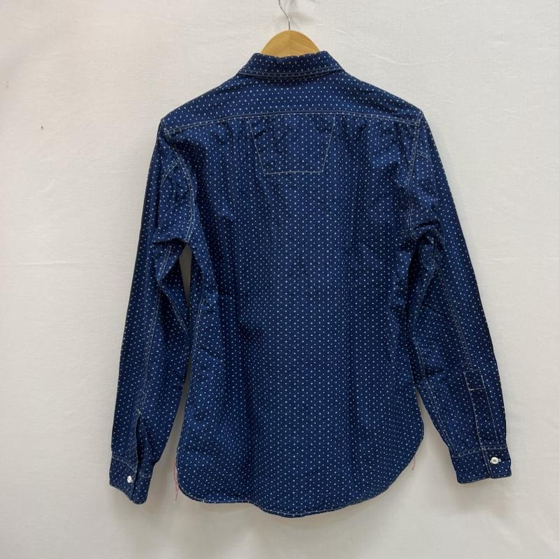 シュガーケーン SUGAR CANE シャツ、ブラウス 長袖 4.5oz インディゴ カジノ ストライプ ワーク シャツ SC28651 S メンズ USED 古着 中古 50158087