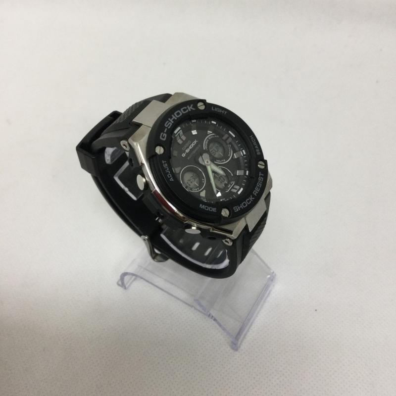 ジーショック G-SHOCK 腕時計 アナログ（クォーツ式） Gショック Gスチール G-SHOCK G-STEEL 電波 ソーラー 腕時計 メンズ GST-W300- - 黒 / ブラック / black メンズ USED 古着 中古 50158092