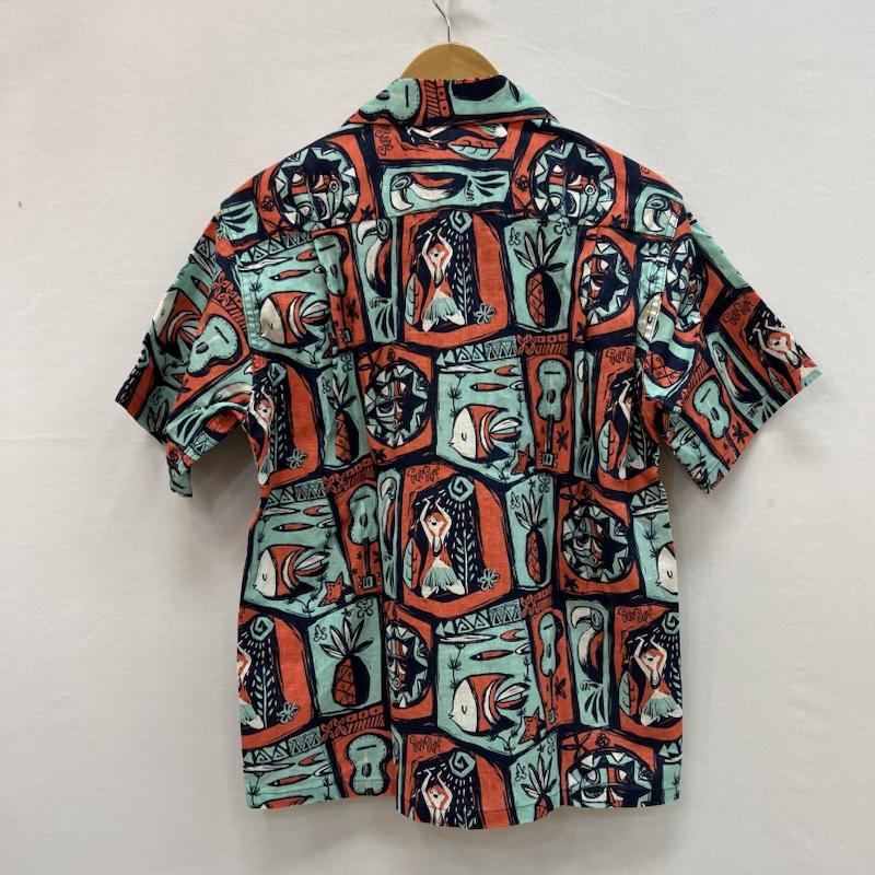 サンサーフ SUN SURF シャツ、ブラウス 半袖 Masked Marvel SS38149 コットンリネン ハワイアン アロハ シャツ S 紺 / ネイビー / navy メンズ USED 古着 中古 50158095