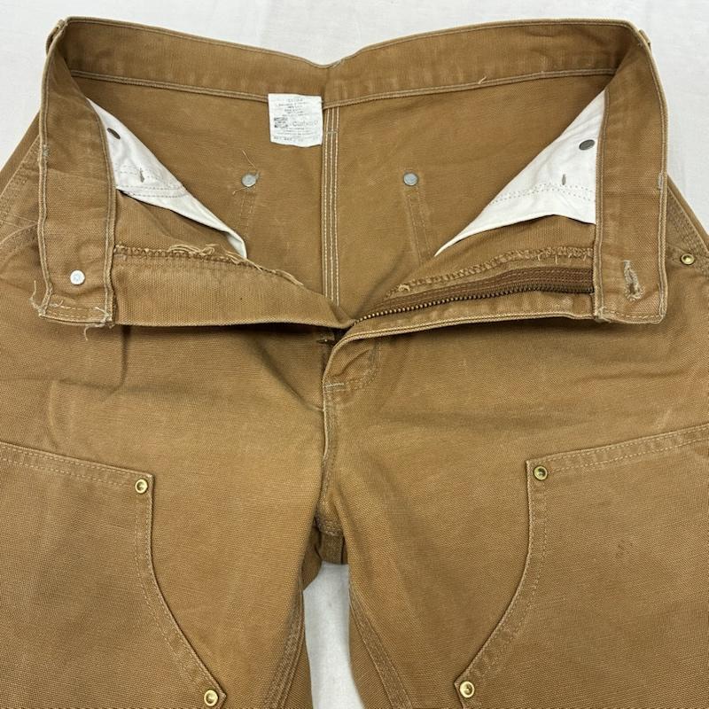 カーハート Carhartt パンツ ワークパンツ、ペインターパンツ ダブルニー ダック ワーク ペインター パンツ B01 BRN - ワンポイント X ロゴ、文字 メンズ USED 古着 中古 50158105