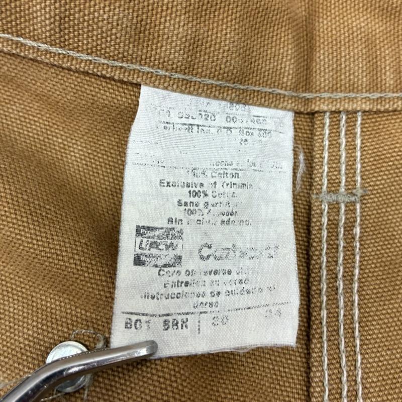 カーハート Carhartt パンツ ワークパンツ、ペインターパンツ ダブルニー ダック ワーク ペインター パンツ B01 BRN - ワンポイント X ロゴ、文字 メンズ USED 古着 中古 50158105