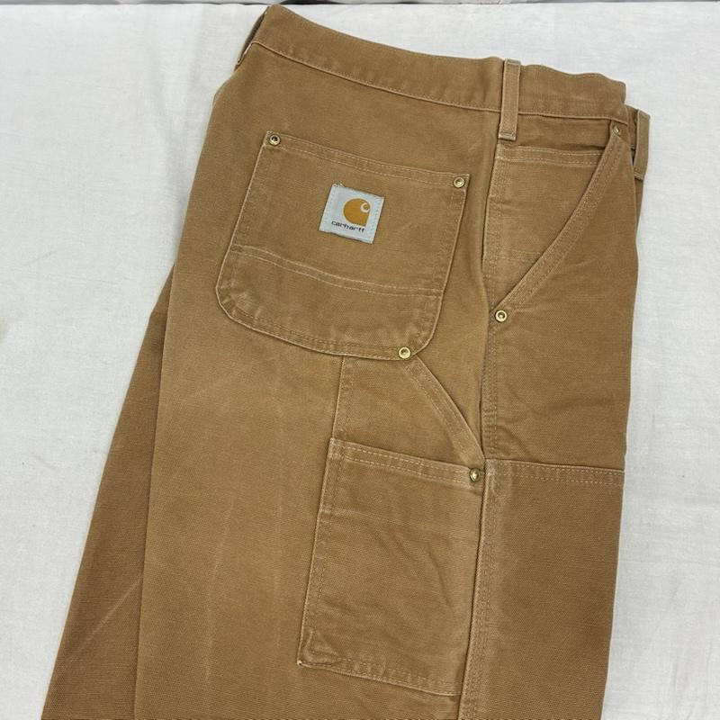 カーハート Carhartt パンツ ワークパンツ、ペインターパンツ ダブルニー ダック ワーク ペインター パンツ B01 BRN - ワンポイント X ロゴ、文字 メンズ USED 古着 中古 50158105