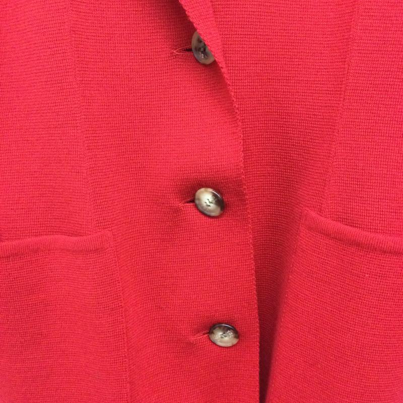 イヴサンローラン Yves Saint Laurent ジャケット、上着 ジャケット、ブレザー Yves saint Laurent イヴサンローラン　ウールニットジャケット ウール100% M 無地 赤 / レッド / red レディース USED 古着 中古 50158116