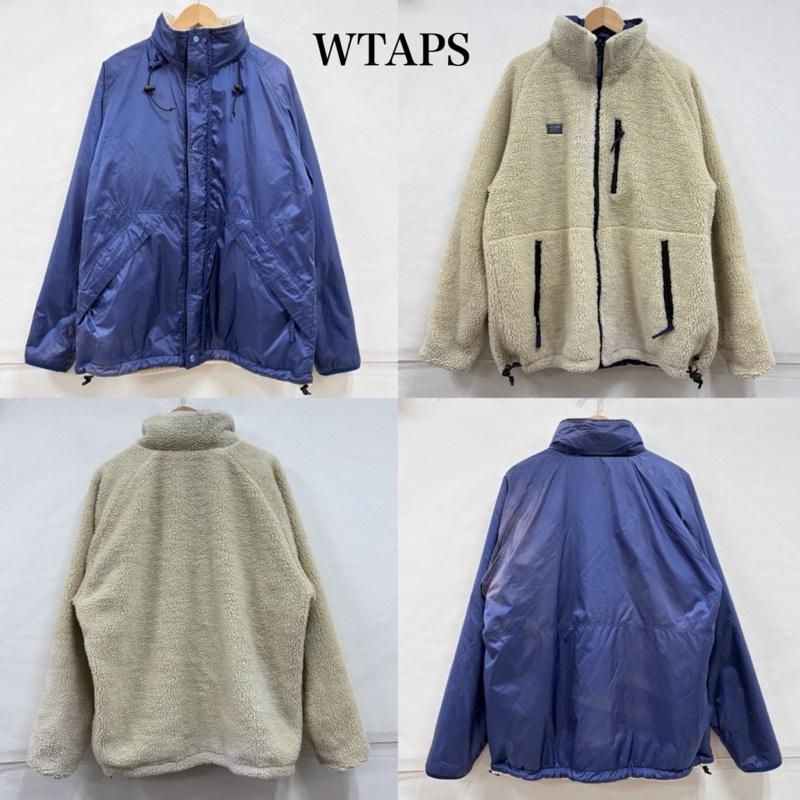 ダブルタップス WTAPS ジャケット、上着 ジャンパー、ブルゾン リバーシブル ボア ナイロン ブルゾン 40%uparmored フルジップ 初期 日本製 FREE 無地 X ワンポイント X ロゴ、文字 紺 / ネイビー / navy X アイボリー / アイボリー / メンズ USED 古着 中古 50158133