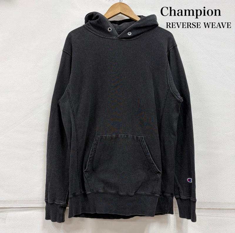 チャンピオン Champion パーカー 長袖 REVERSEWEAVE リバースウィーブ プルオーバー フーディー パーカー 目無し スウェット XL 無地 X ワンポイント X ロゴ、文字 X 刺繍 黒 / ブラック / black メンズ USED 古着 中古 50158136