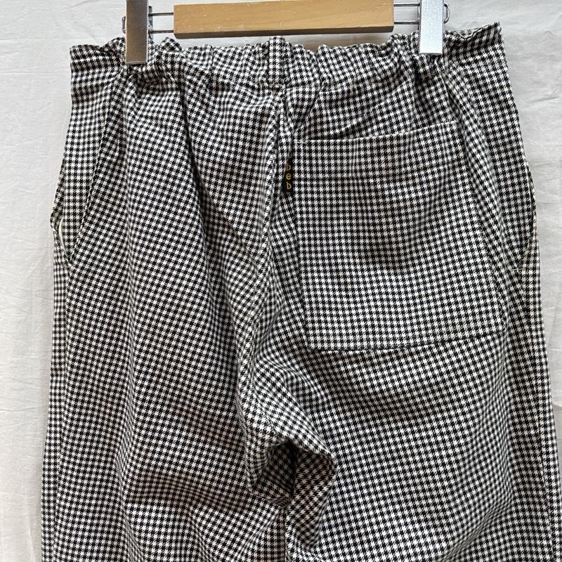 古着 USED ボトムス ボトムス beb 千鳥格子柄 ユーロ コック ワーク パンツ ウエストバックゴム 46 白 / ホワイト / white X 黒 / ブラック / black メンズ USED 古着 中古 50158154