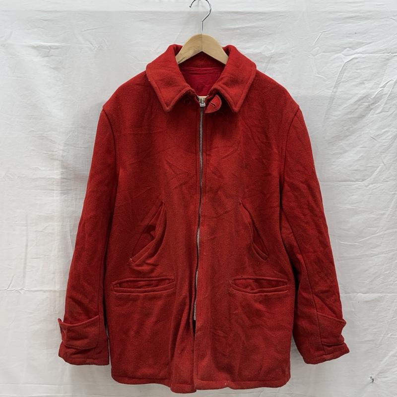 ヴィンテージ VINTAGE ジャケット、上着 ジャンパー、ブルゾン TALON ZIP デカタロン ウール ハンティング ジャケット - 赤 / レッド / red メンズ USED 古着 中古 50158158