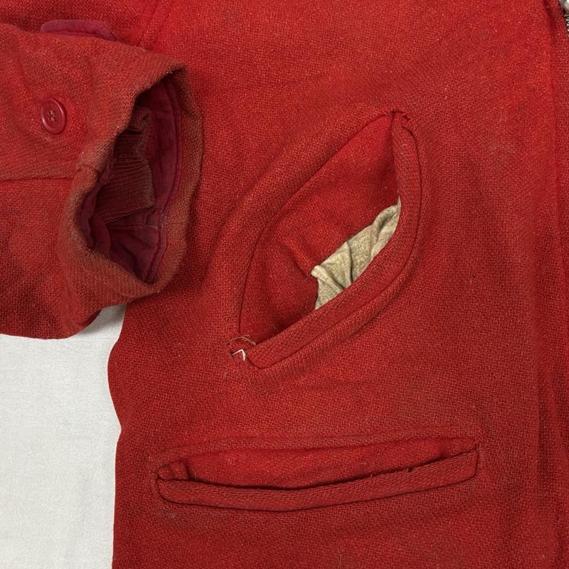 ヴィンテージ VINTAGE ジャケット、上着 ジャンパー、ブルゾン TALON ZIP デカタロン ウール ハンティング ジャケット - 赤 / レッド / red メンズ USED 古着 中古 50158158