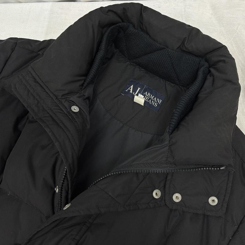 アルマーニ ジーンズ ARMANI JEANS ジャケット、上着 ダウンジャケット ビッグサイズ スタンドカラー ダウン ジャケット - 黒 / ブラック / black メンズ USED 古着 中古 50158160