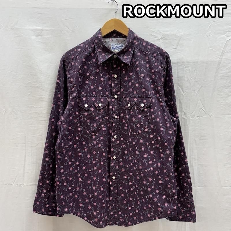 ロックマウント ROCKMOUNT シャツ、ブラウス 長袖 USA製 花柄 総柄 ウエスタン シャツ 長袖 - 花柄 メンズ USED 古着 中古 50158168