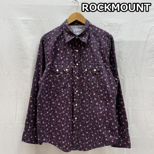 ロックマウント ROCKMOUNT シャツ、ブラウス 長袖 USA製 花柄 総柄 ウエスタン シャツ 長袖 - 花柄 メンズ USED 古着 中古 50158168