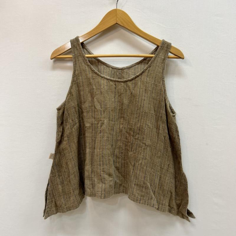 ウサト USAATO ベスト ベスト うさとの服 手織り 天然素材 ノースリブトップス ベスト 茶 / ブラウン / brown レディース USED 古着 中古 50158187