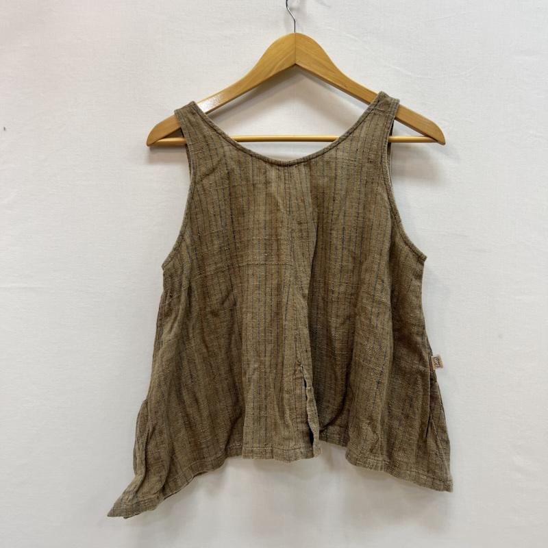 ウサト USAATO ベスト ベスト うさとの服 手織り 天然素材 ノースリブトップス ベスト 茶 / ブラウン / brown レディース USED 古着 中古 50158187