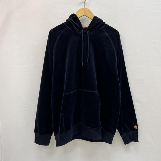 カーハート ダブリューアイピー Carhartt WIP パーカー 長袖 コーデュロイ プルオーバー パーカー M 紺 / ネイビー / navy メンズ USED 古着 中古 50158210